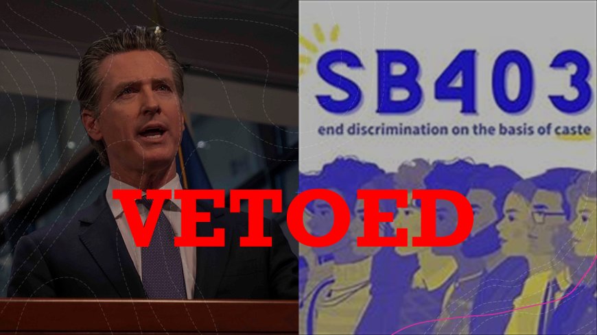 Caste Bill SB403 Has Been Vetoed But the Fight Continues With the  RECALL WAHAB Campaign in California